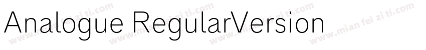 Analogue RegularVersion字体转换